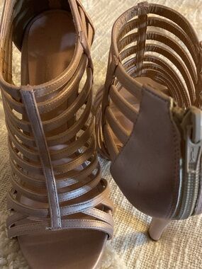 Women's Strappy High Heel Sandals - rose gold